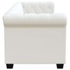 vidaXL Sofa White PVC 2-seater and 3-seater set Classic/Traditional
