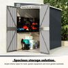 vidaXL Garden Shed Anthracite Galvanized steel 46.5 x 76.4 x 70.1 in