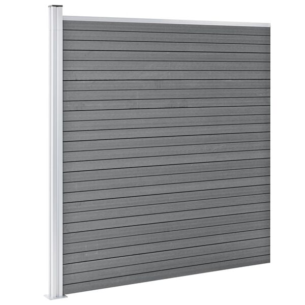 vidaXL Garden Fence WPC 275.2"x73.2" Gray
