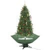 vidaXL Snowing Christmas Tree Green PVC 75 in Adjustable Armrests