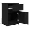 vidaXL LED Bedside Cabinet Black oak 38 x 34 x 61 cm Engineered wood