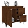 vidaXL Bathroom Cabinet Brown Oak Engineered Wood Medium