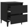 vidaXL Bed Cabinet Black Engineered wood, Metal Standard Bed Cabinet