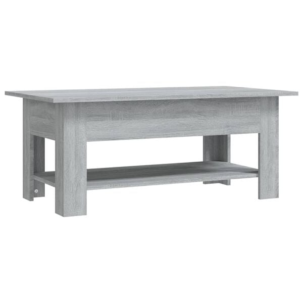 vidaXL Coffee Table Grey Sonoma Engineered Wood 40.2 x 21.7 x 16.5 in