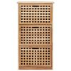 vidaXL Shoe Organizer Natural Solid walnut wood and plywood Medium