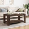 vidaXL Coffee Table Brown Oak Engineered Wood, Glass Medium Coffee Table