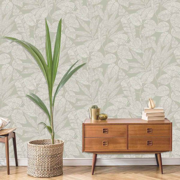 DUTCH WALLCOVERINGS Wallpaper Soft Green Non-woven fabric Standard