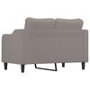 vidaXL 2-seater Sofa Taupe Polyester, Metal, Textilene 55.1 in width