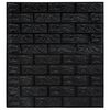 vidaXL Wallpaper Set of 40 Black PE Foam 27.6 x 30.3 in Wallpaper