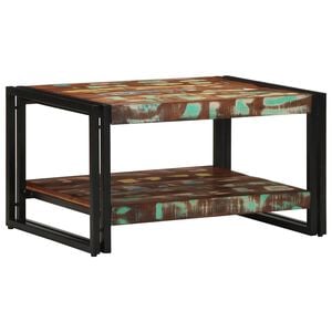 vidaXL Coffee Table Multicolor Solid Reclaimed Wood, Iron Medium Durable