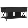 vidaXL Coffee Table Black Engineered wood, Metal Medium Coffee Table