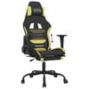 vidaXL Gaming Chair Black and light green