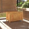 vidaXL Garden Storage Box Natural Bamboo Bamboo, Polyethylene