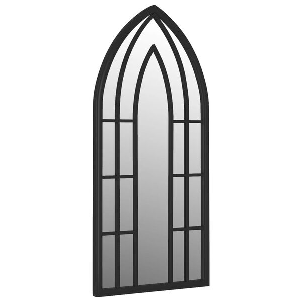vidaXL Mirror Black Iron Medium Decorative Inlays Mirror Other