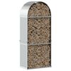 vidaXL Log Holder Silver 31.5"x17.7"x74.8" Galvanized Steel
