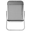 vidaXL Beach Chair Grey Textilene, Powder-coated Steel