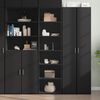 vidaXL Highboard Black Engineered wood Tall Highboard Rectangular