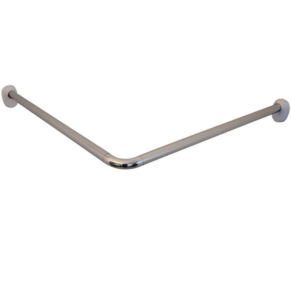 RIDDER Shower Corner Rail Chrome Pressed Aluminum