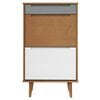 vidaXL Shoe Cabinet Brown Solid pine wood Shoe Cabinet Rectangular