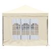 vidaXL Folding Party Tent with Sidewalls Cream 9.8'x19.7'