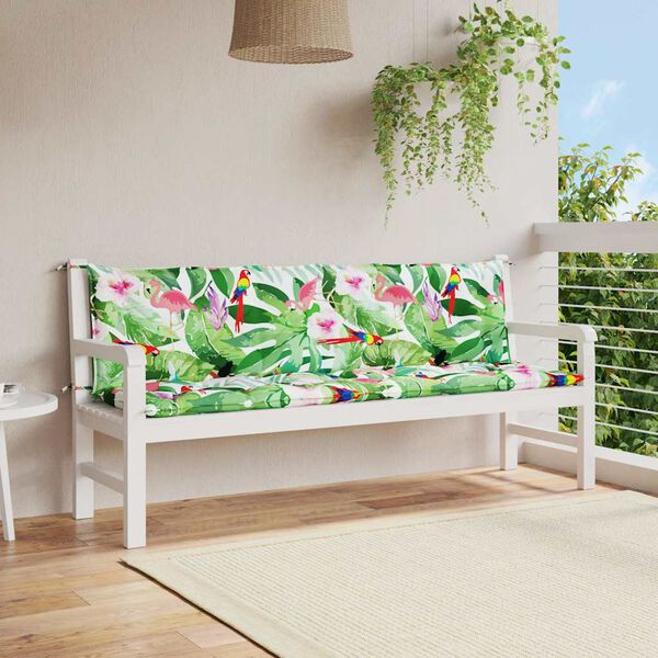 vidaXL Garden Bench Cushion Set of 2 Multicolor 100% polyester