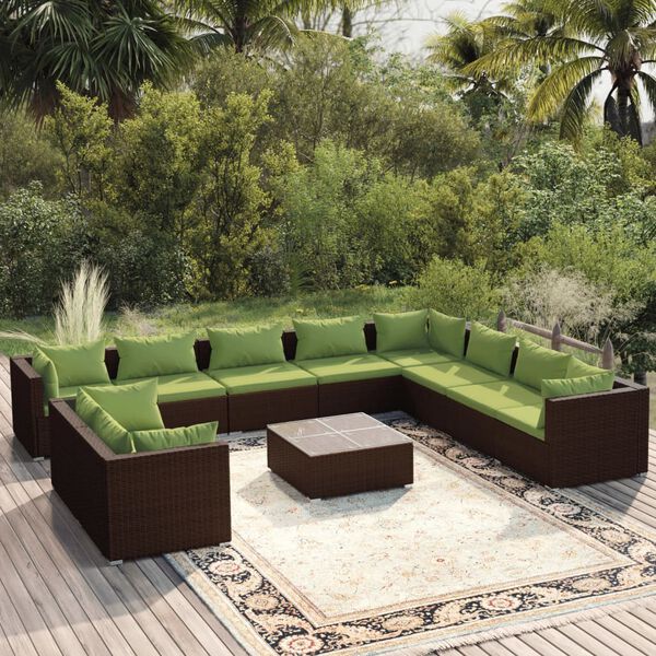 vidaXL Garden Lounge Set Brown