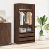 vidaXL Wardrobe Brown Oak Engineered Wood Compact Wardrobe Rectangular