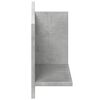 vidaXL Wall Cabinet Concrete Grey Engineered Wood 27.6 x 6.5 x 11.8 in