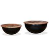 vidaXL Coffee Table Set of 2 Tabletop: Multicolour, Base: Black