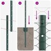 vidaXL Fence and Post Green 3.94 x 32.81 ft Steel