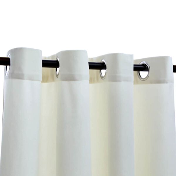 vidaXL Blackout Curtain with Metal Rings Velvet Cream 114.2x96.5"