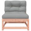 vidaXL Patio Sofa Armless with Cushions and Footstool