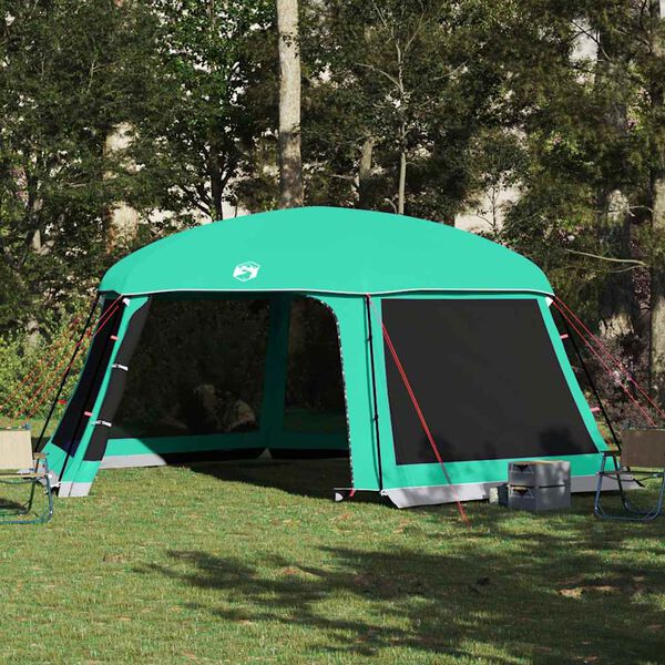 vidaXL Pool Tent with Removable Fly & Mesh Walls Sea Green 243.3x209.4"