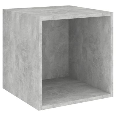 vidaXL Wall Cabinets 4 pcs Concrete Gray 14.6"x14.6"x14.6" Chipboard