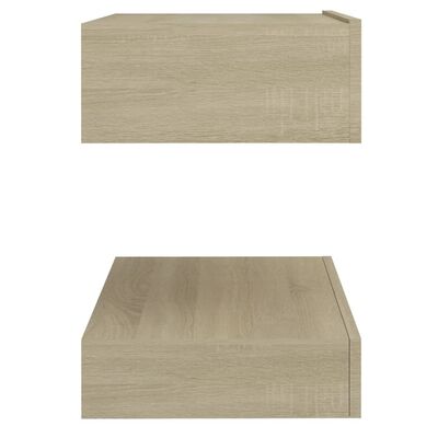 vidaXL Bedside Cabinets 2 pcs Sonoma Oak 23.6"x13.8" Engineered Wood