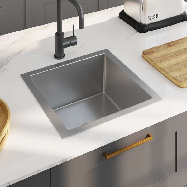 vidaXL Handmade Kitchen Sink Stainless Steel