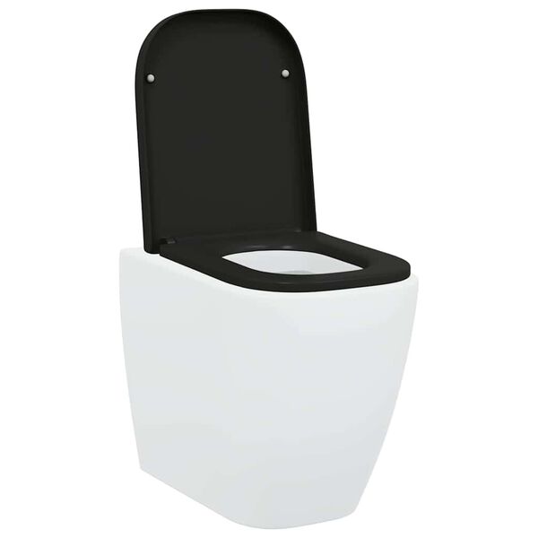 vidaXL Quick Release Toilet suitable for Seat Black 44.5 x 35 x 3.6 cm