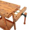 vidaXL Workbench with Vices 36.2"x18.9"x32.7" Solid Wood Acacia