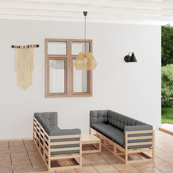 vidaXL Garden Lounge Set Natural Pine