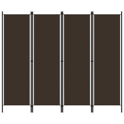 vidaXL 4-Panel Room Divider Brown 78.7"x70.9"