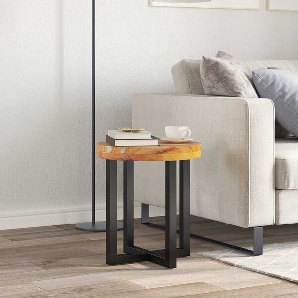 vidaXL Coffee Table Multicolor Solid teak wood, Solid mango wood, Polyresin