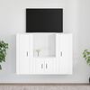 vidaXL TV Cabinet Set Set of 3 White Engineered wood Standard