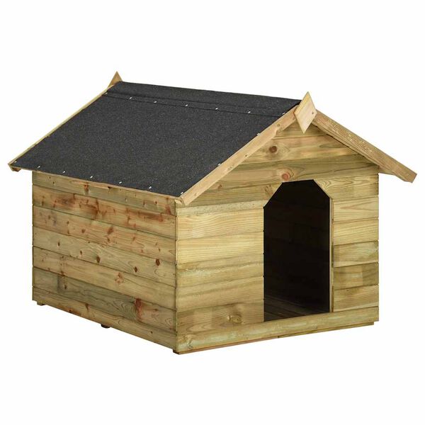 vidaXL Dog House Green Treated Pinewood Large Expandable Dog House