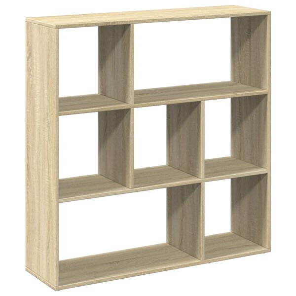 vidaXL Room Divider Bookcase Sonoma Oak Engineered Wood Medium