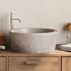 vidaXL Sink Gray &Oslash;15.7"x5.9" Marble