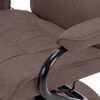 vidaXL Massage Recliner Brown Polyester Standard Swivel