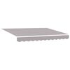 vidaXL Retractable Awning Light gray 137.80" x 98.43" fabric