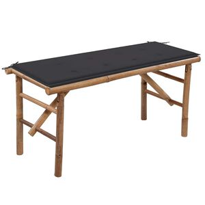 vidaXL Garden Bench Natural Bamboo Bamboo and Polyester Foldable