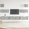 vidaXL TV Cabinet Set Set of 7 Concrete gray Engineered wood Medium