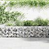 vidaXL Gabion Wall with Covers Galvanized Steel 236"x11.8"x19.7"